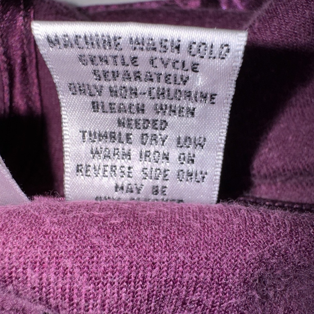 Spa by Chico's Purple Velour Zip Hoodie Size 3 XL Soft Plush Luxe Y2K Aesthetic - Picture 6 of 6
